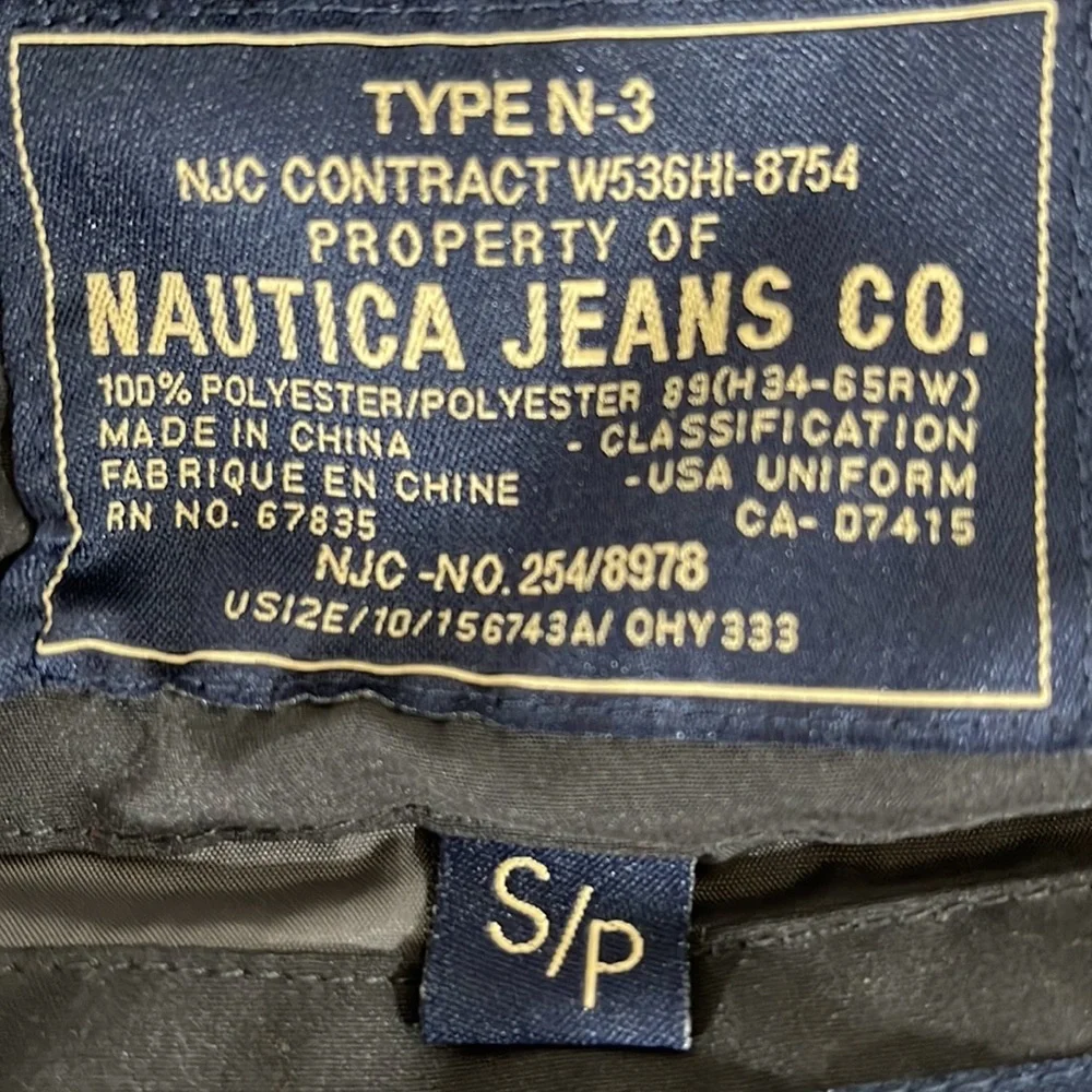 NAUTICAL Puffer Jacket Type N-3 Lots of Pockets Outside & Inside Size Small - Picture 7 of 11